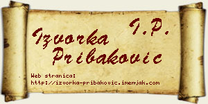 Izvorka Pribaković vizit kartica
